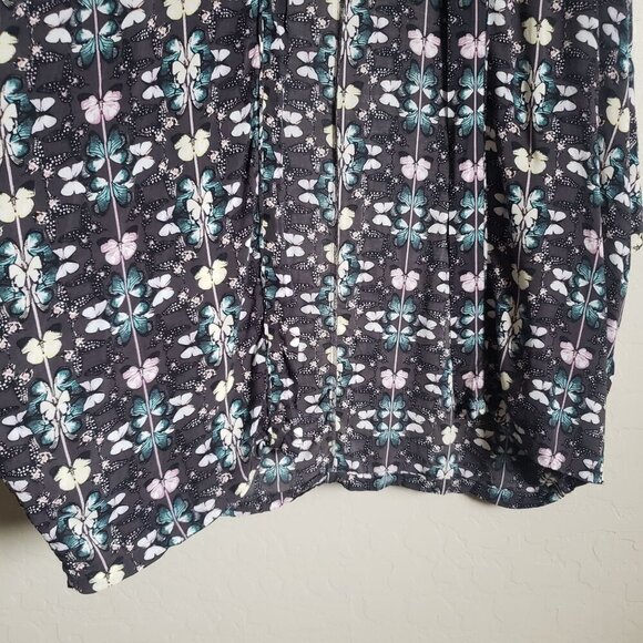 Victoria's Secret Butterfly Print Open Front Kimono Cover Up Sz XS/S Multicolor - Picture 4 of 9